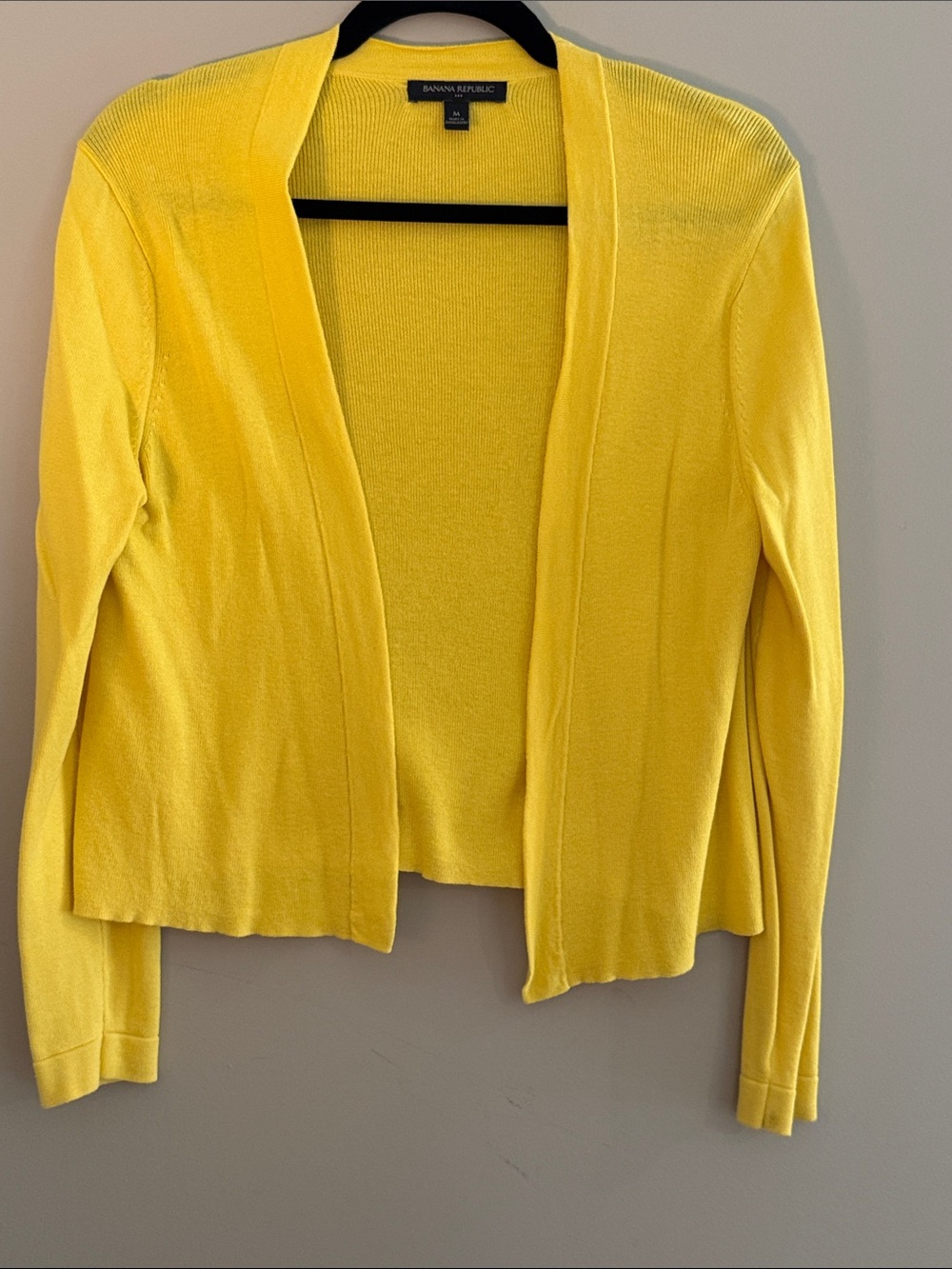 Banana Republic Factory Women's Yellow Open-Front Lightweight Cardigan Size Med